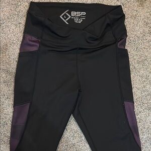 BSP Black and Purple Leggings